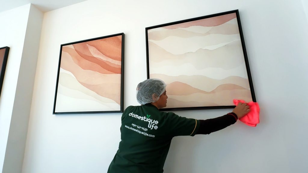 Deep home cleaning professionals cleaning a modern villa
